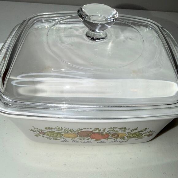 Corning Ware P-4-B Spice of Life Le Persil La Sauge Casserole w/Lid 7x5.5x3" - Picture 7 of 10